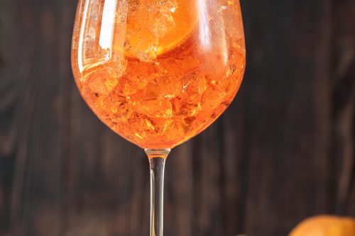 Glass of Aperol Spritz cocktail
